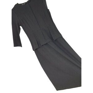 Homeyee Womens Black Peplum Dress Size S US 4 RAA10426 NWOT